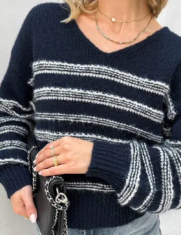 Pulover Vero Moda, bleumarin inchis