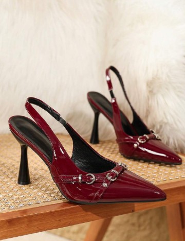 Pantofi SHEIN, visiniu