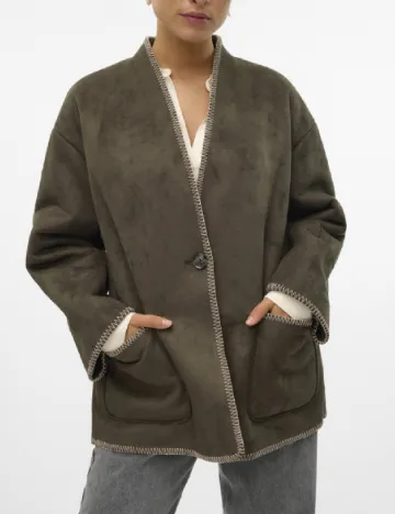Jacheta Vero Moda, verde inchis