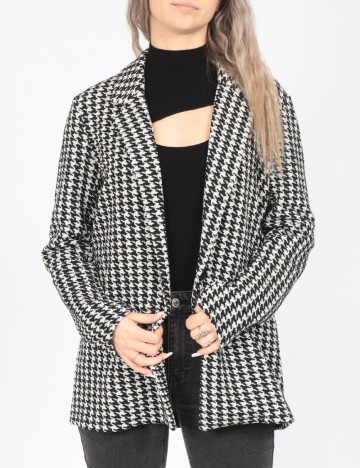 Sacou Jacqueline de Yong, alb/negru