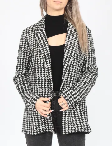 Sacou Jacqueline de Yong, alb/negru