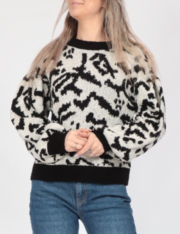 Pulover Vero Moda, alb/negru