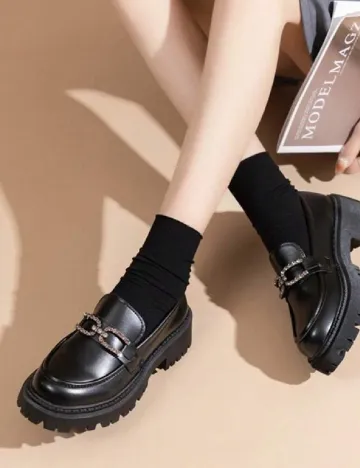 Mocasini SHEIN, negru Negru