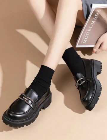 Mocasini SHEIN, negru Negru