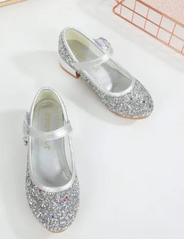 Pantofi Shein Kids, argintiu
