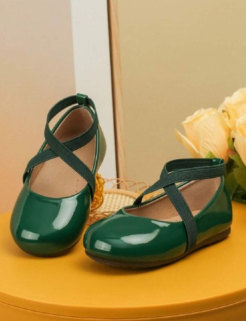 Pantofi Shein Kids, verde