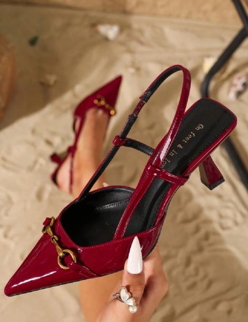 Pantofi SHEIN, visiniu