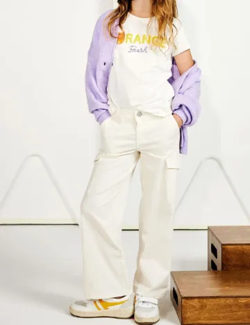 Pantaloni Name It, crem