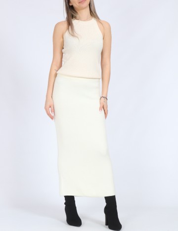 Fusta Vero Moda, ecru