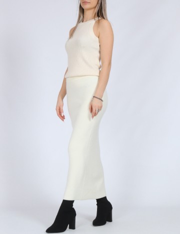 Fusta Vero Moda, ecru