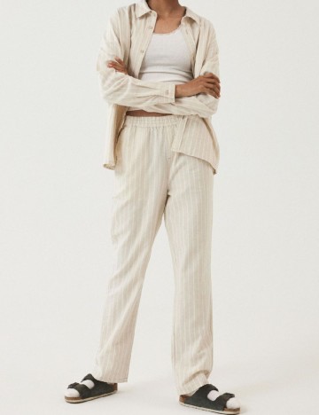 Pantaloni LMTD, crem