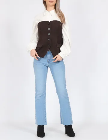 Top Vero Moda, maro inchis