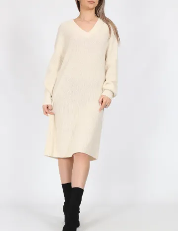 Rochie medie Vero Moda, ecru