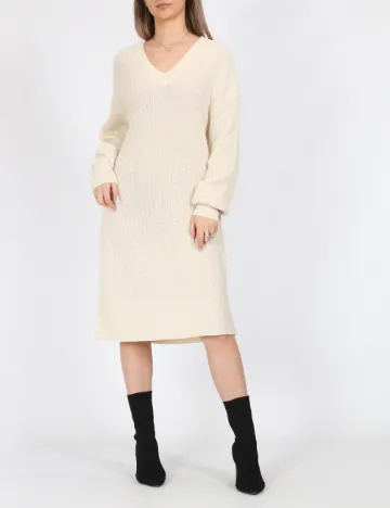 Rochie medie Vero Moda, ecru