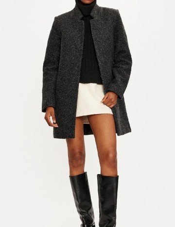 Palton Vero Moda, gri inchis