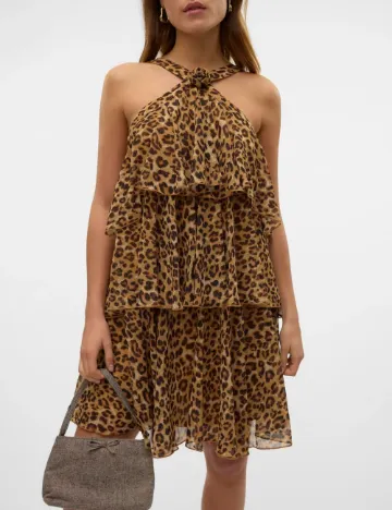 Rochie scurta Vero Moda, animal print