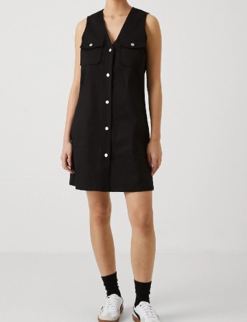 Rochie scurta Pieces, negru