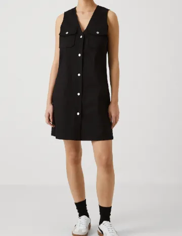 Rochie scurta Pieces, negru