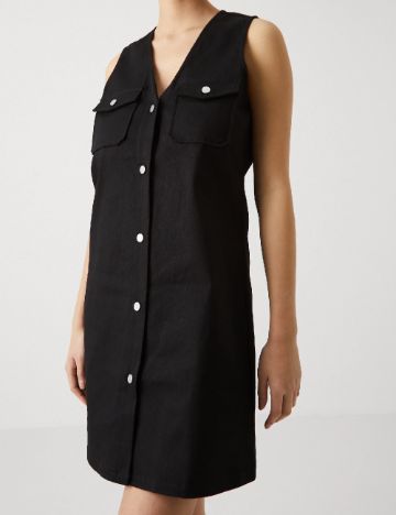 Rochie scurta Pieces, negru