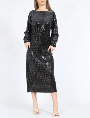 Rochie medie Pieces, negru