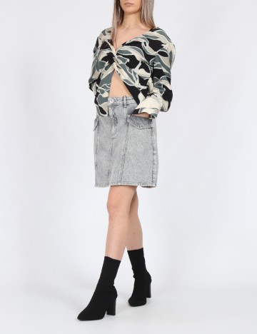 Fusta Vero Moda, gri