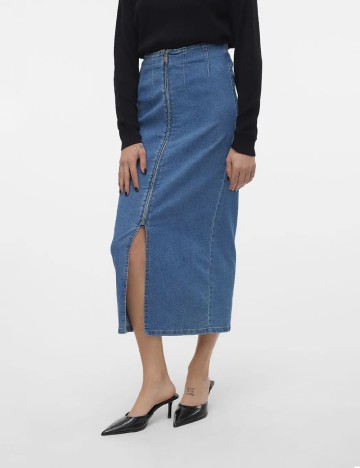 Fusta Vero Moda, albastru