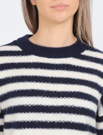 Pulover Vero Moda, alb/albastru