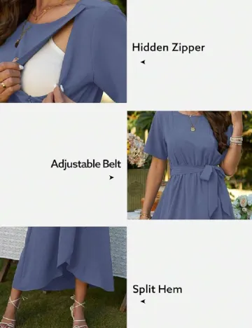Rochie medie SHEIN Maternity, albastru