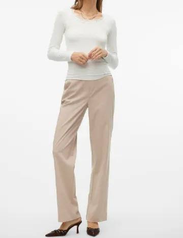 Pantaloni Vero Moda, crem