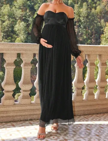 Rochie lunga SHEIN Maternity, negru