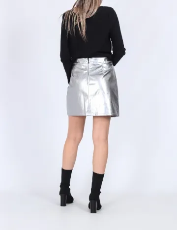 Fusta New look, argintiu