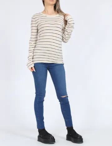 Pulover Vero Moda, crem/negru
