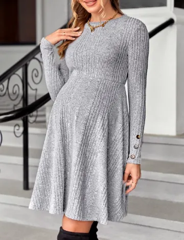 Rochie scurta SHEIN Maternity, gri