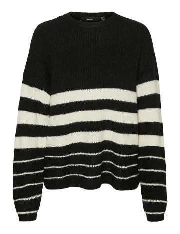 Pulover Vero Moda, alb/negru