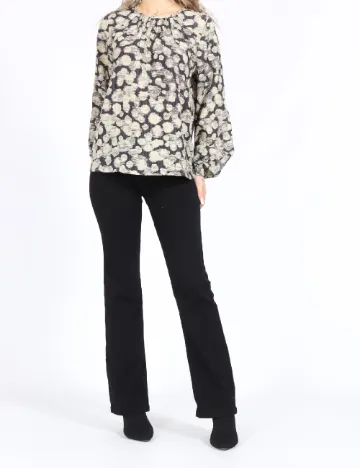 Bluza Vero Moda, crem/gri