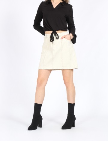 Fusta Vero Moda, crem