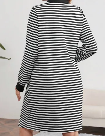 Rochie scurta SHEIN Maternity, alb/negru