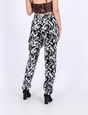 Pantaloni Vero Moda, alb/negru