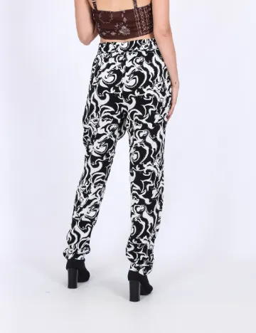 Pantaloni Vero Moda, alb/negru