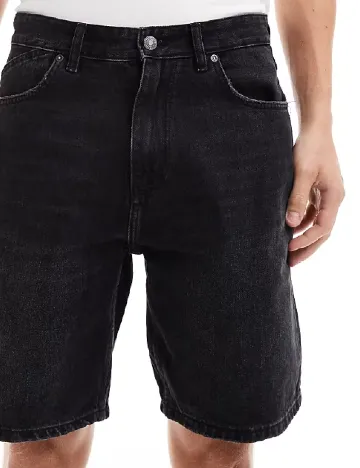 Pantaloni scurti Pull&Bear, negru Negru
