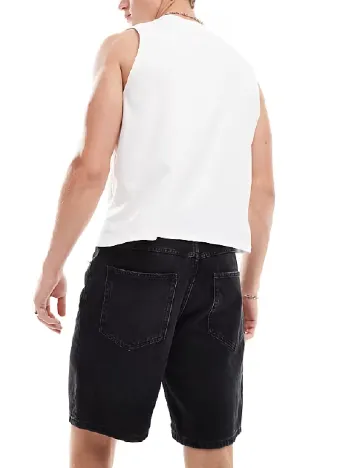 Pantaloni scurti Pull&Bear, negru Negru