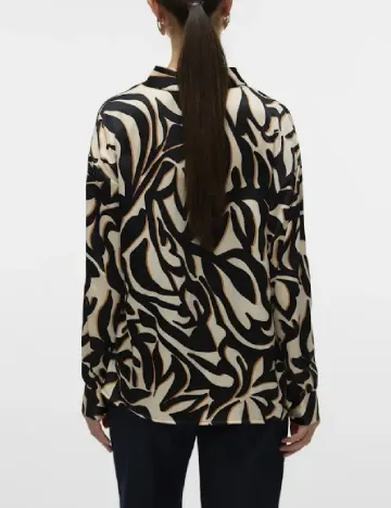 Camasa Vero Moda, negru/crem