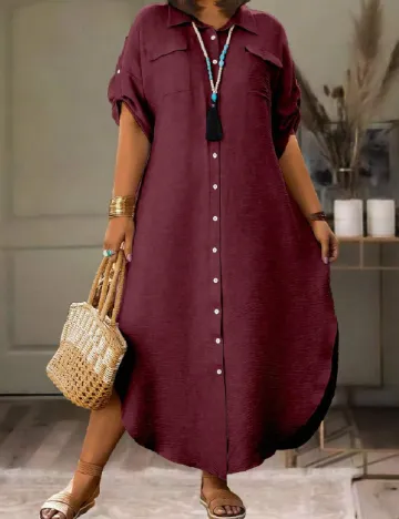 Rochie lunga SHEIN CURVE, visiniu Rosu