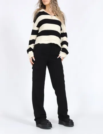 Bluza Only, crem/negru