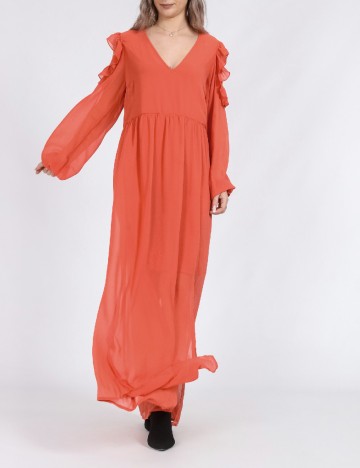 Rochie lunga Vero Moda, portocaliu
