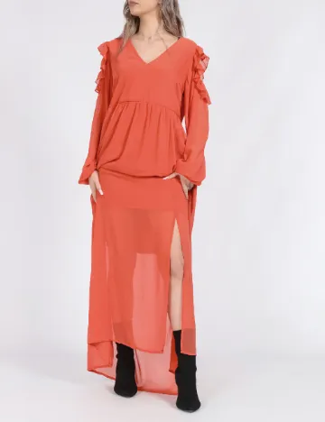 Rochie lunga Vero Moda, portocaliu