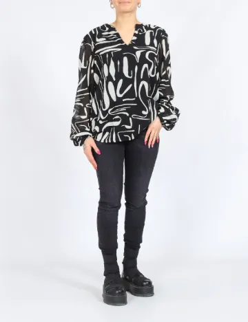 Bluza Only, alb/negru