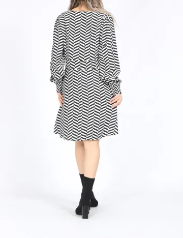 Rochie scurta Only, alb/negru