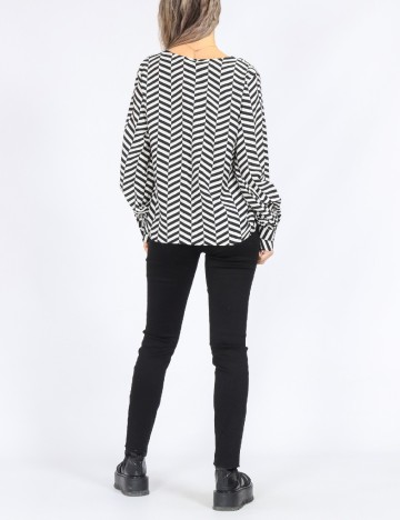Bluza Only, alb/negru