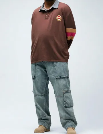Bluza SHEIN Plus Size Men, maro Maro